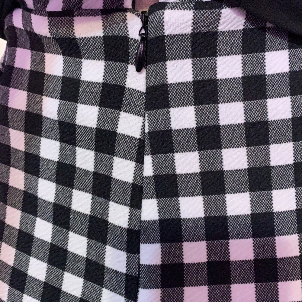 ❌DONATED❌Black White Gingham Paper Bag High Waist Tie Belt Skirt - Picture 10 of 12